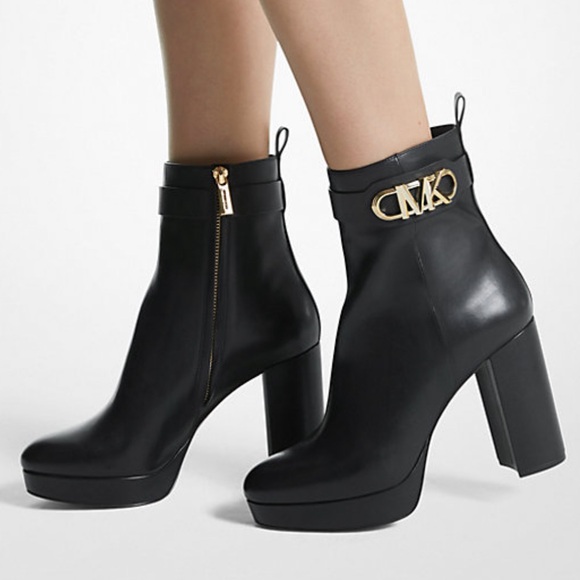 Michael Kors Parker Leather Platform Boot in Black Size 6.5 M - Picture 5 of 5